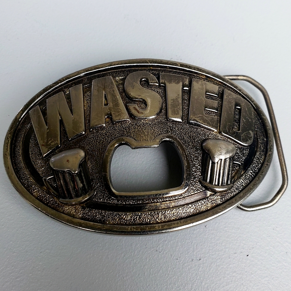 Kalan "WASTED" belt buckle